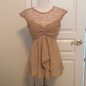 Silk and lace blouse